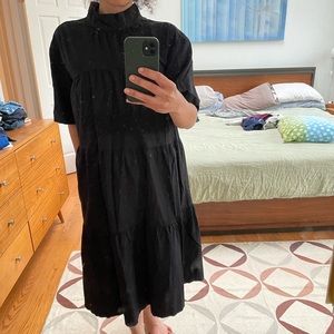 Black dress tiered by Everlane